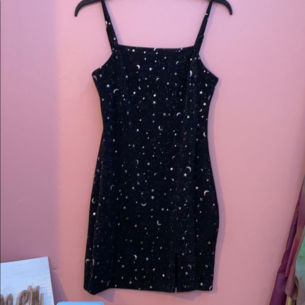 Skin tight black dress